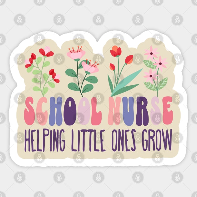 School Nurse Flower Garden Sticker by TeaTimeTs